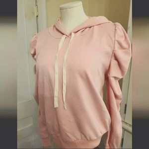 NWT Leo & Nicole pink lightweight sweatshirt hoodie Size Large